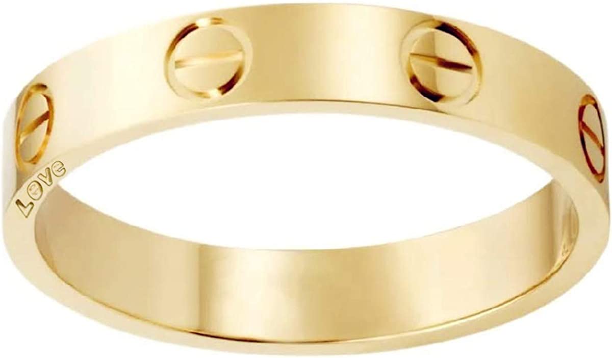 Love 18K Gold Plated Stainless Steel Ring