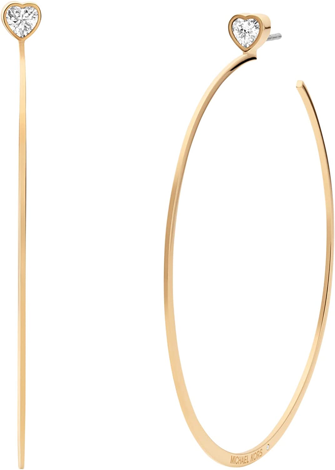 Michael Kors Women's Stainless Steel Gold-Tone Hoop Earrings