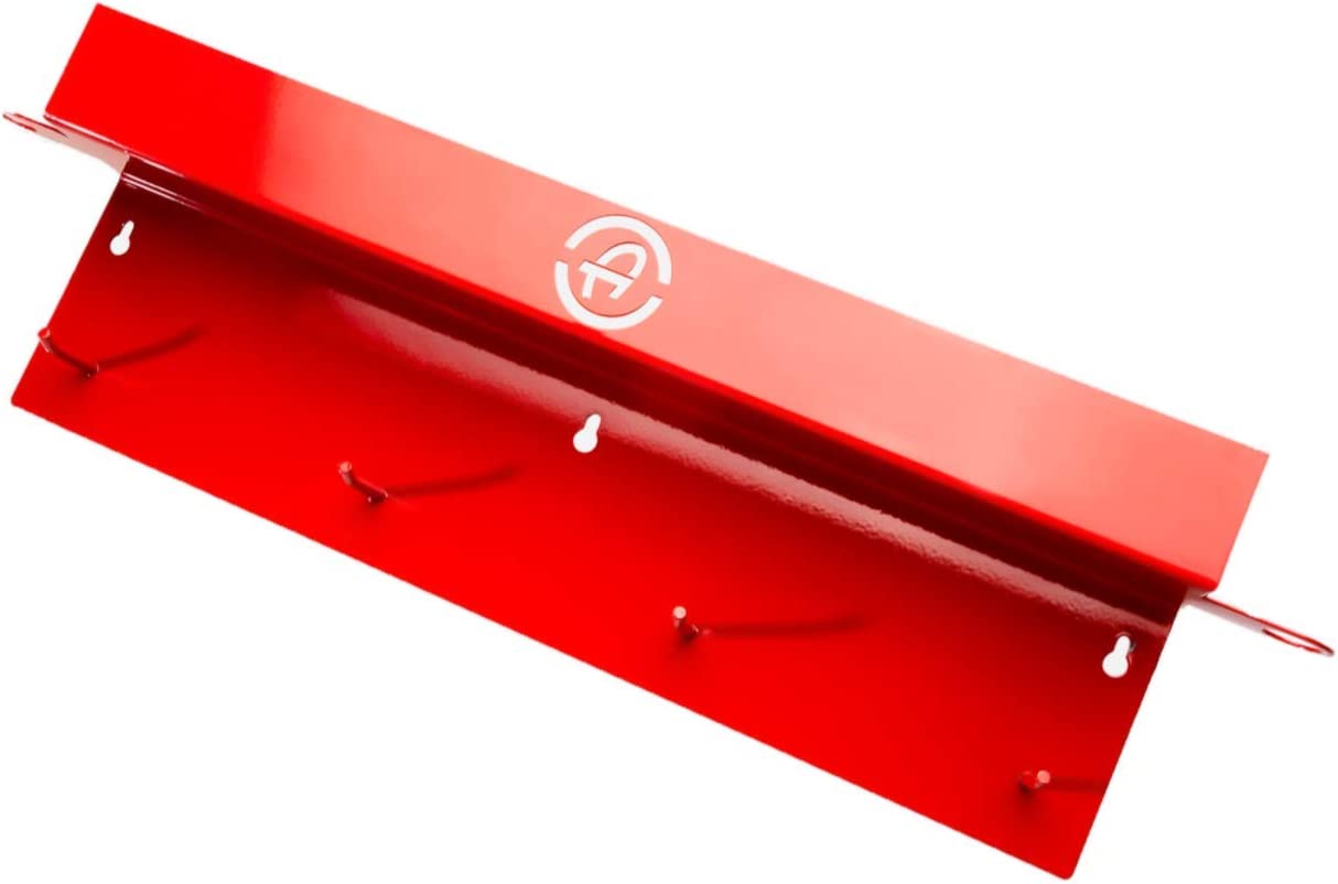 Brush Holder All Purpose Garage Shelf - Thick Gauge Steel Construction - Durable, All Metal System Safely Stores Your Detailing Brushes & Tools