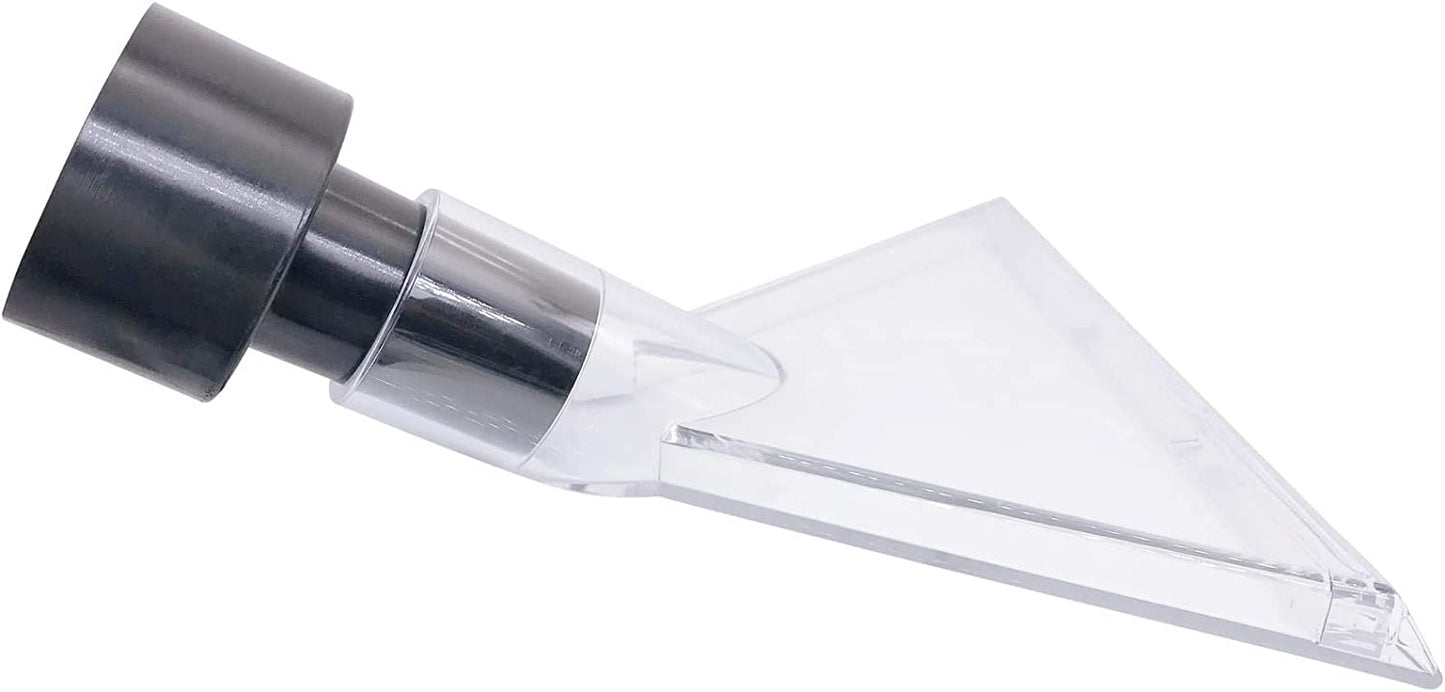 Happy Tree See-Through Wand Clear Head Large with 2-1/2" to 1-1/2" Reducer for Upholstery/Carpet Cleaning, Turn Wet-Dry Vac into an Extractor, Detailing Hand Tool for Portable Extractor & Truck Mount
