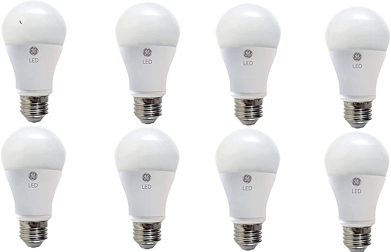 8 Pack GE LED 60W = 10W Soft White 60 Watt Equivalent A19 2700K Light Bulb