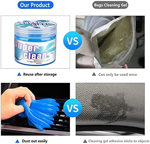 Cleaning Gel for Car Detailing Tools Keyboard Cleaner Automotive Dust Air Vent Interior Detail Detailing Putty Universal Dust Cleaner for Auto Laptop Home Car Slime Cleaner, 2 Pack