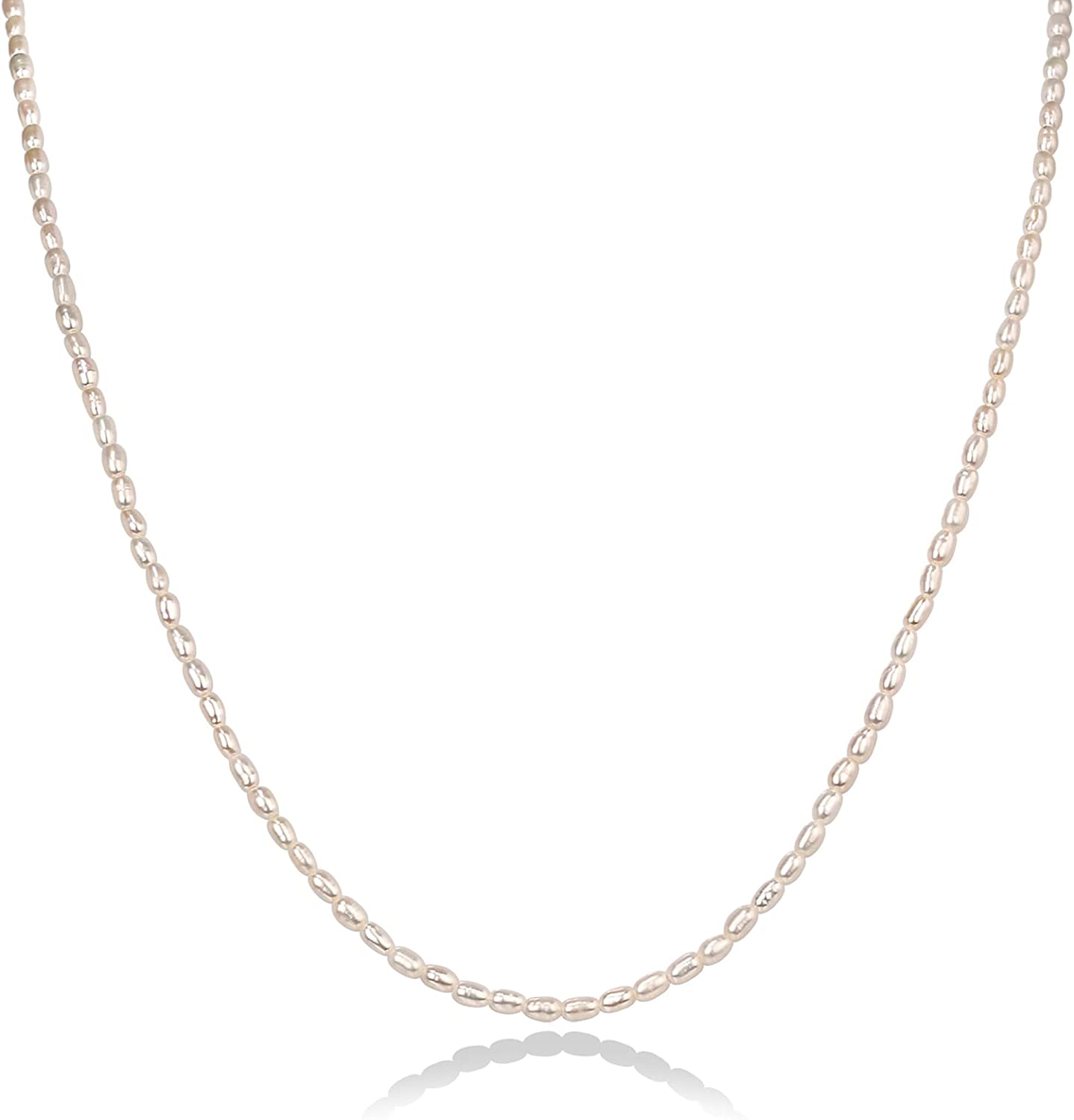 14K Gold Plated Freshwater Pearl Necklace for Women