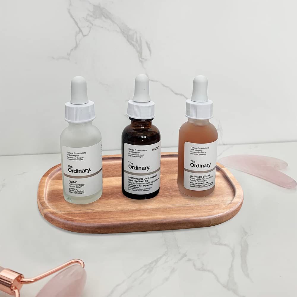 Vanity Counter Tray, (Wide Tray) Rustic Bathroom Tray, Over Toilet Tank Organizer Acacia Wood, Sink Small Objects Holder Washbasin Organizers, Kitchen Food Tray