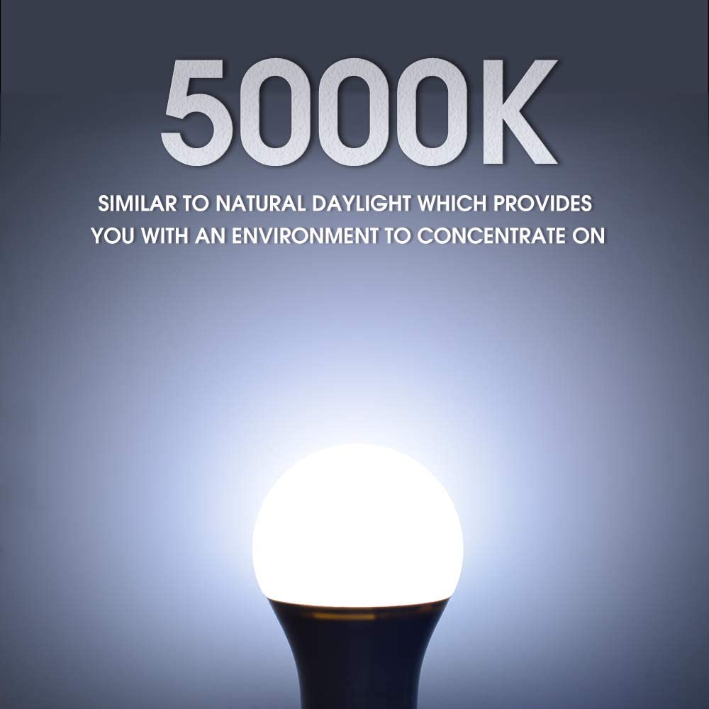 24-Pack A19 LED Light Bulb, 60 Watt Equivalent, Daylight 5000K, E26 Medium Base, Non-Dimmable LED Light Bulb, UL Listed