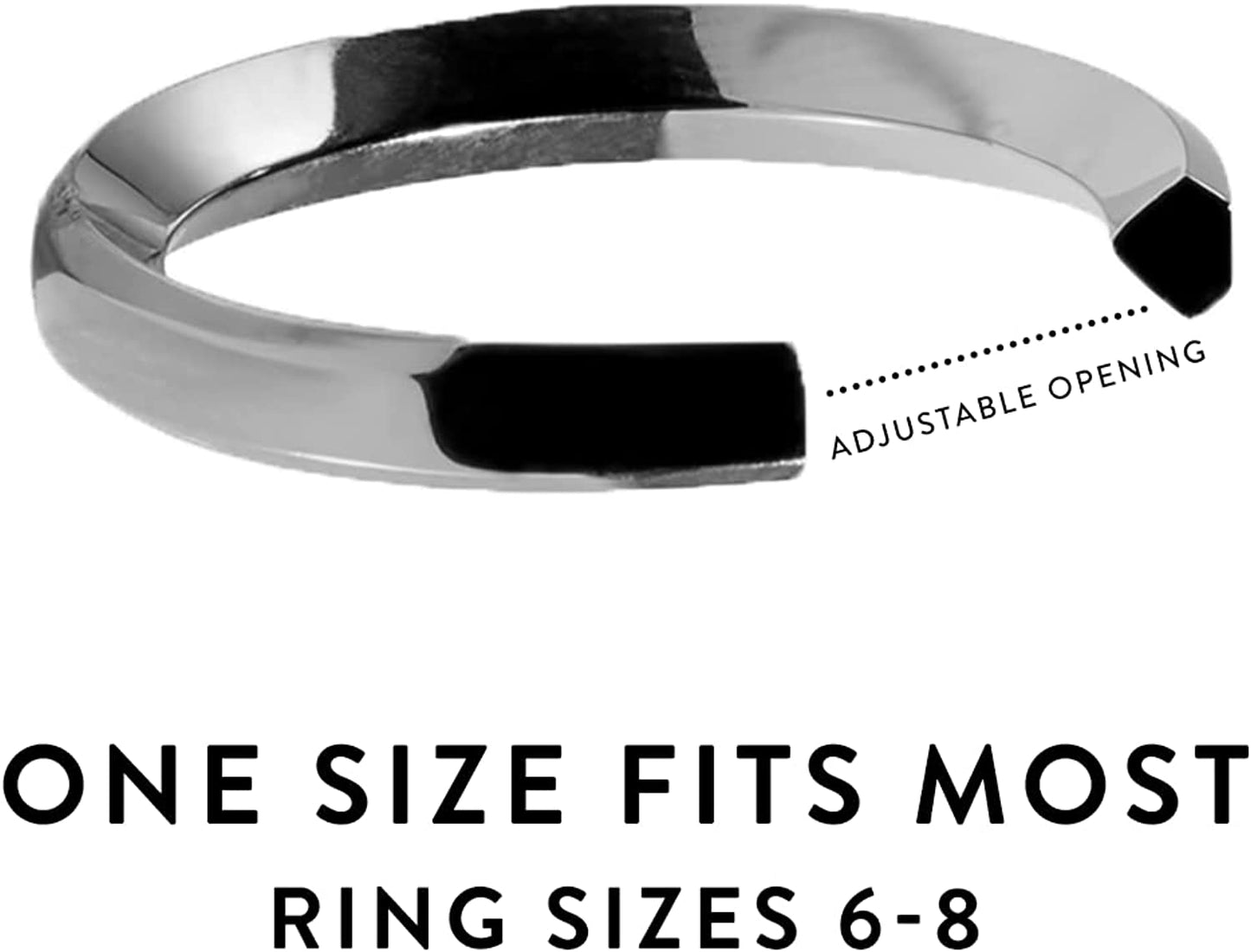 Stella Valle Diamond Shaped Ring - Rhodium Plated Ring in the Shape of Diamond - Represents Inner Strength