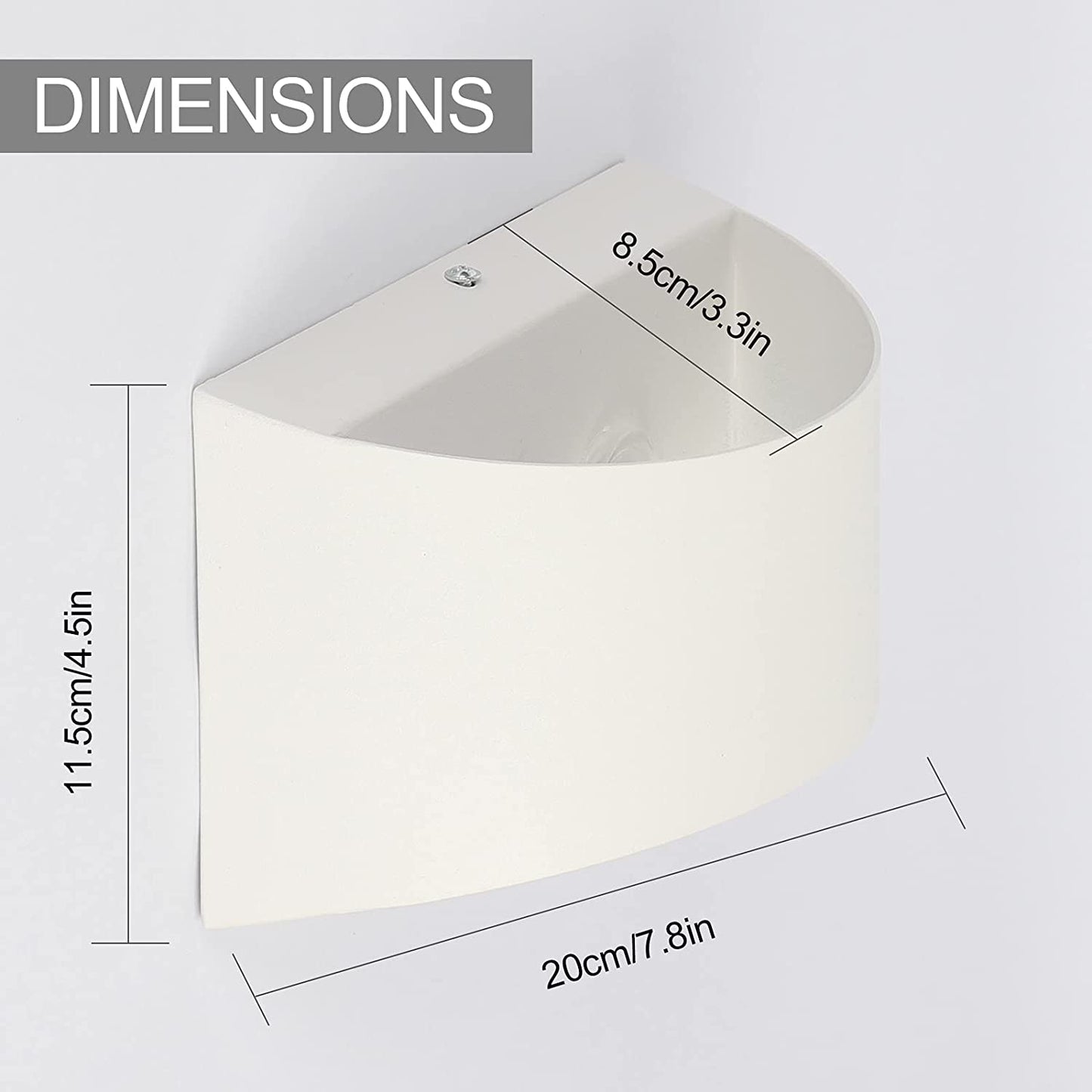 LED Wall Sconce,Up and Down Indoor Wall Lamps, Wall Lighting Fixture Lamps, Interior Wall Lights for Living Room, Bedroom, Hallway,Corridor,Conservatory Cool White 6000K(1PCS Wall Sconce)
