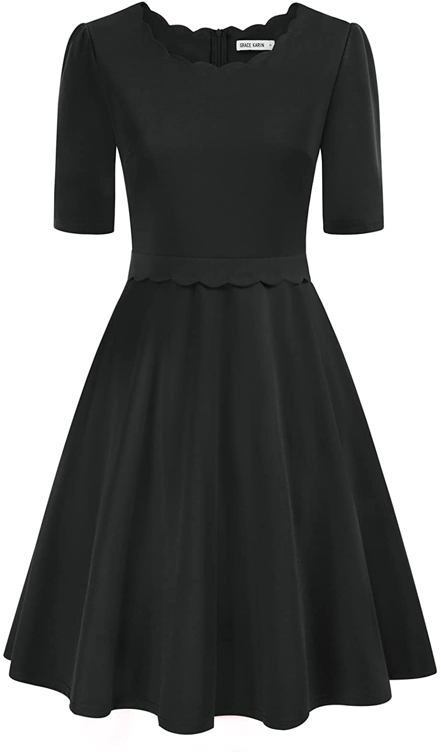 Women's Cocktail Dresses A-Line Midi Dress for Wedding Guest Party Formal