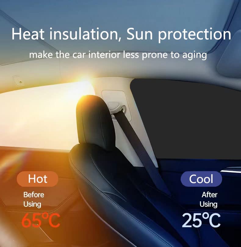 Car Side Window Sun Shades, Window Sunshades Privacy Curtains, 100% Block Light for Breastfeeding, Taking a nap, Changing Clothes, Camping (Front&Back 4pcs)