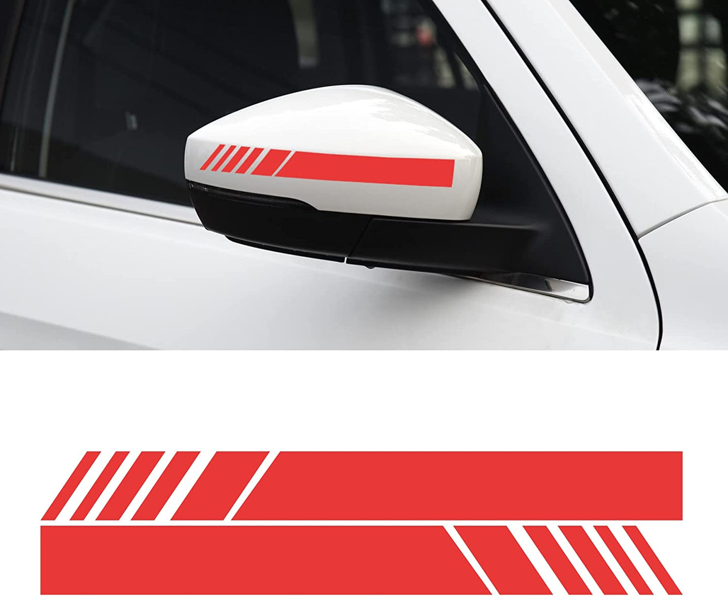Car Exterior Accessories Rear View Mirror Stickers Decor Car Body Sticker Vinyl 4pcs (Black)