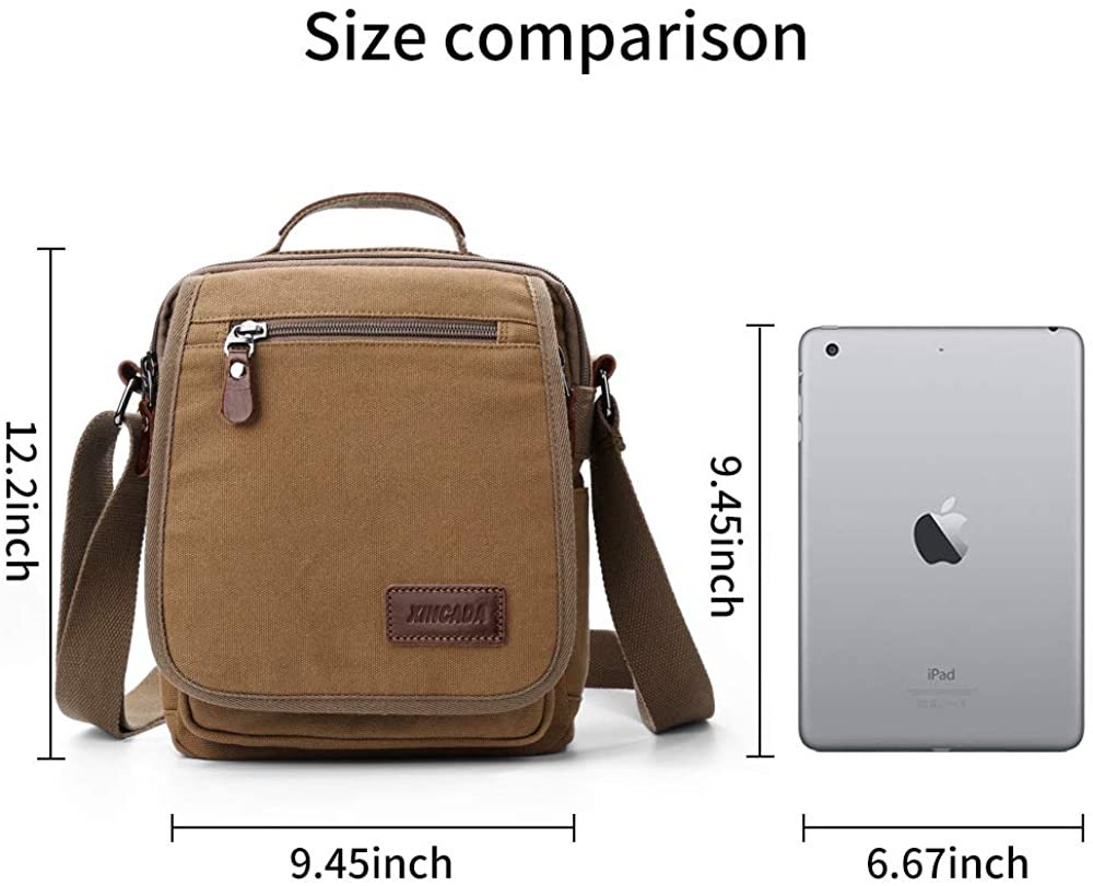 Mens Bag Messenger Bag Canvas Shoulder Bags Travel Bag Man Purse Crossbody Bags for Work Business