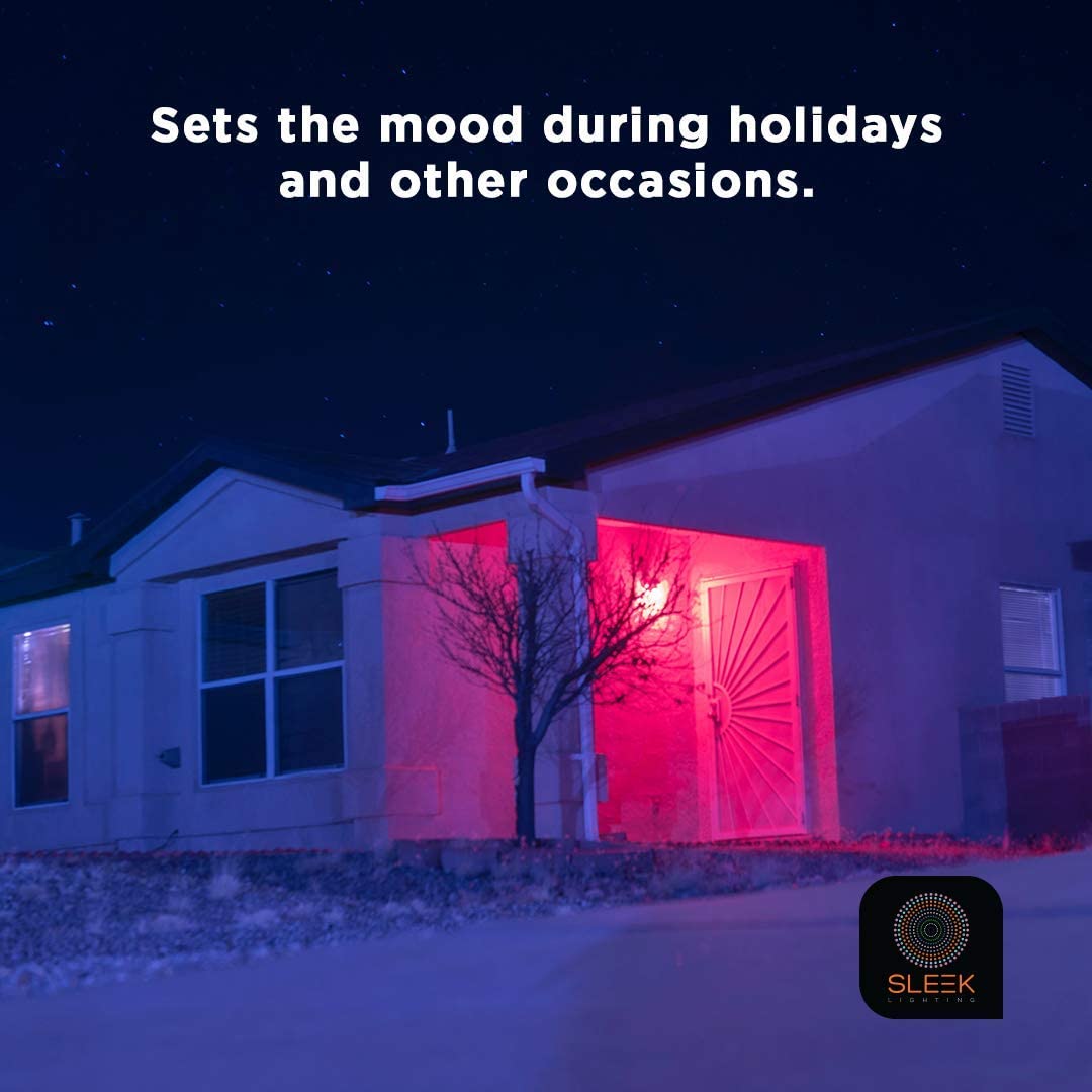 SleekLighting 13 Watt Red Bug Light Bulbs for Outdoor – General Purpose Spiral CFL Red Light Bulbs- UL Approved- Uses 13 Watts of Energy, 120 Volts, E26 Medium Base. (Pack of 2)