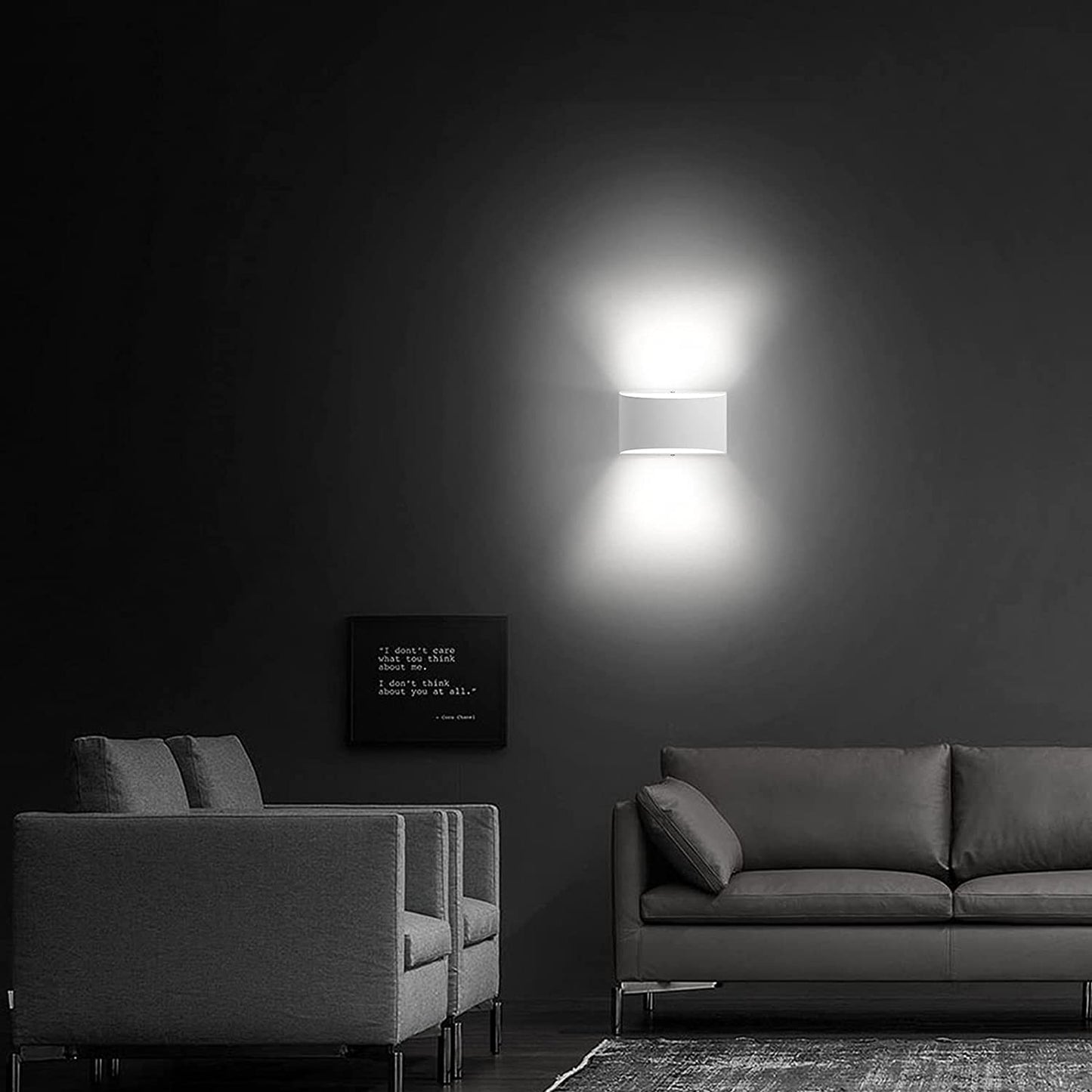 LED Wall Sconce,Up and Down Indoor Wall Lamps, Wall Lighting Fixture Lamps, Interior Wall Lights for Living Room, Bedroom, Hallway,Corridor,Conservatory Cool White 6000K(1PCS Wall Sconce)
