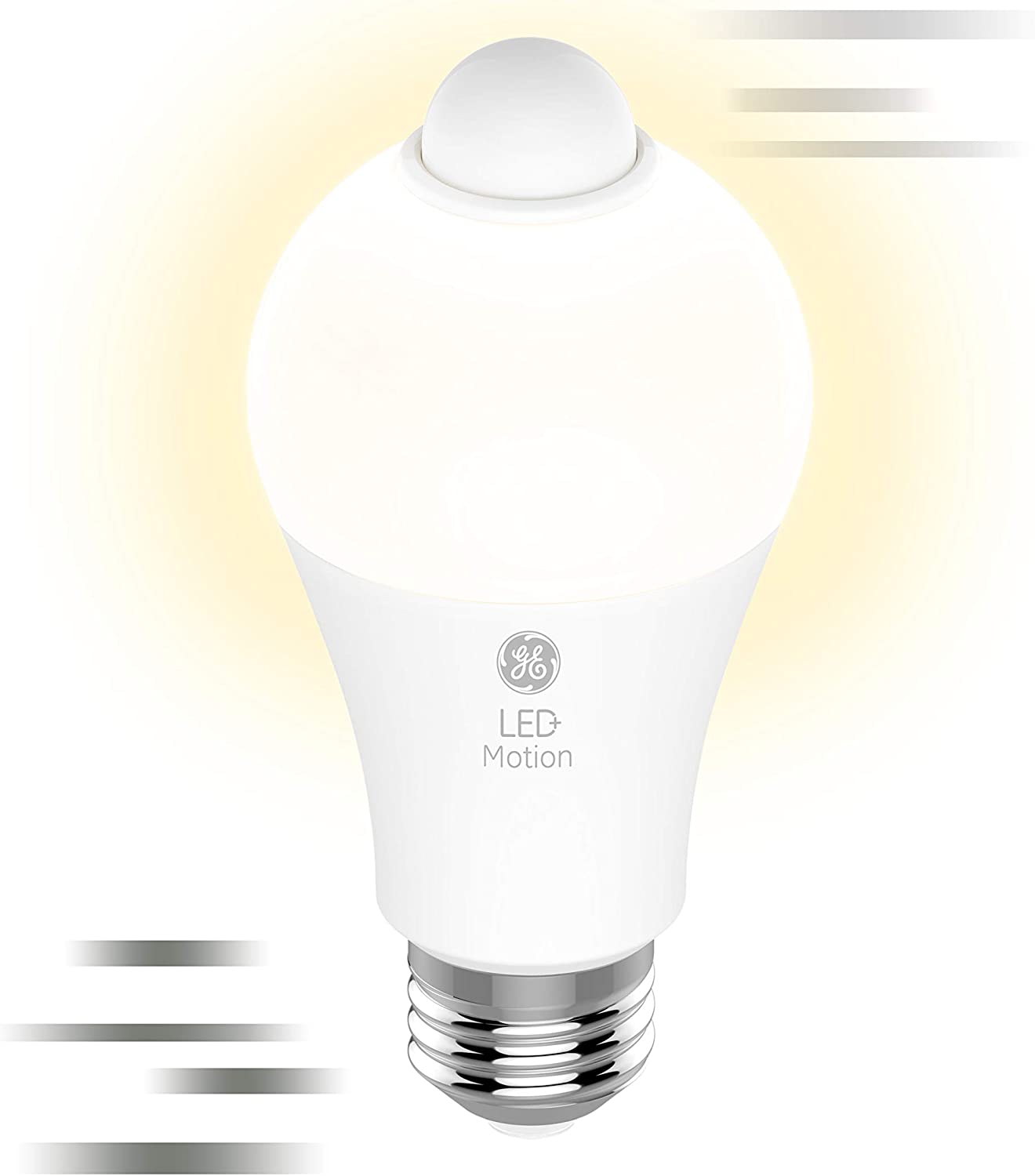 LED+ Outdoor Security Light Bulbs with Motion Sensors, Warm White, Medium Base (Pack of 2)