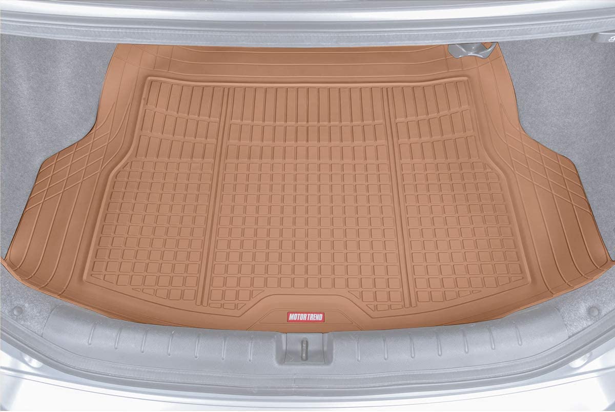 Premium FlexTough All-Protection Cargo Mat Liner – w/Traction Grips & Fresh Design, Heavy Duty Trimmable Trunk Liner for Car Truck SUV, Black (OF-985-BK)