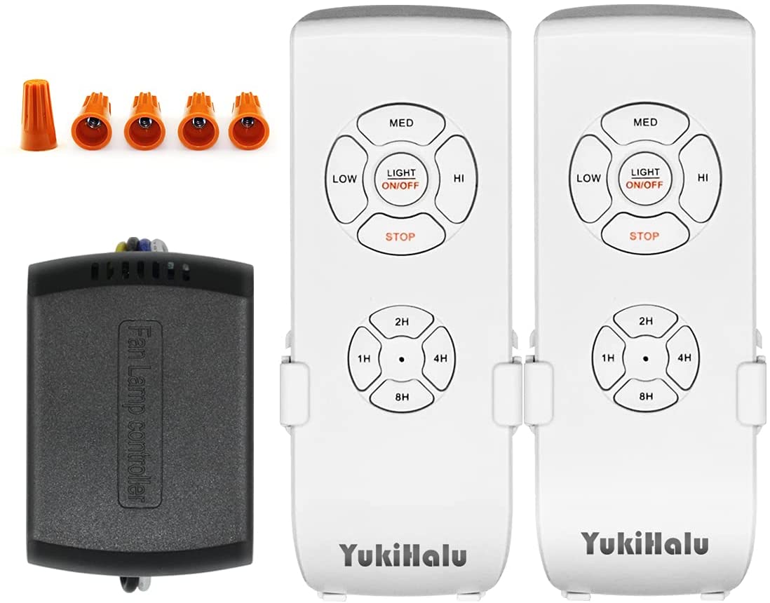 3-in-1 Small Size Universal Ceiling Fan Remote Control Kit with Light and Timing, Wireless Remote Control and Receiver Kits for Ceiling Fan Lamp