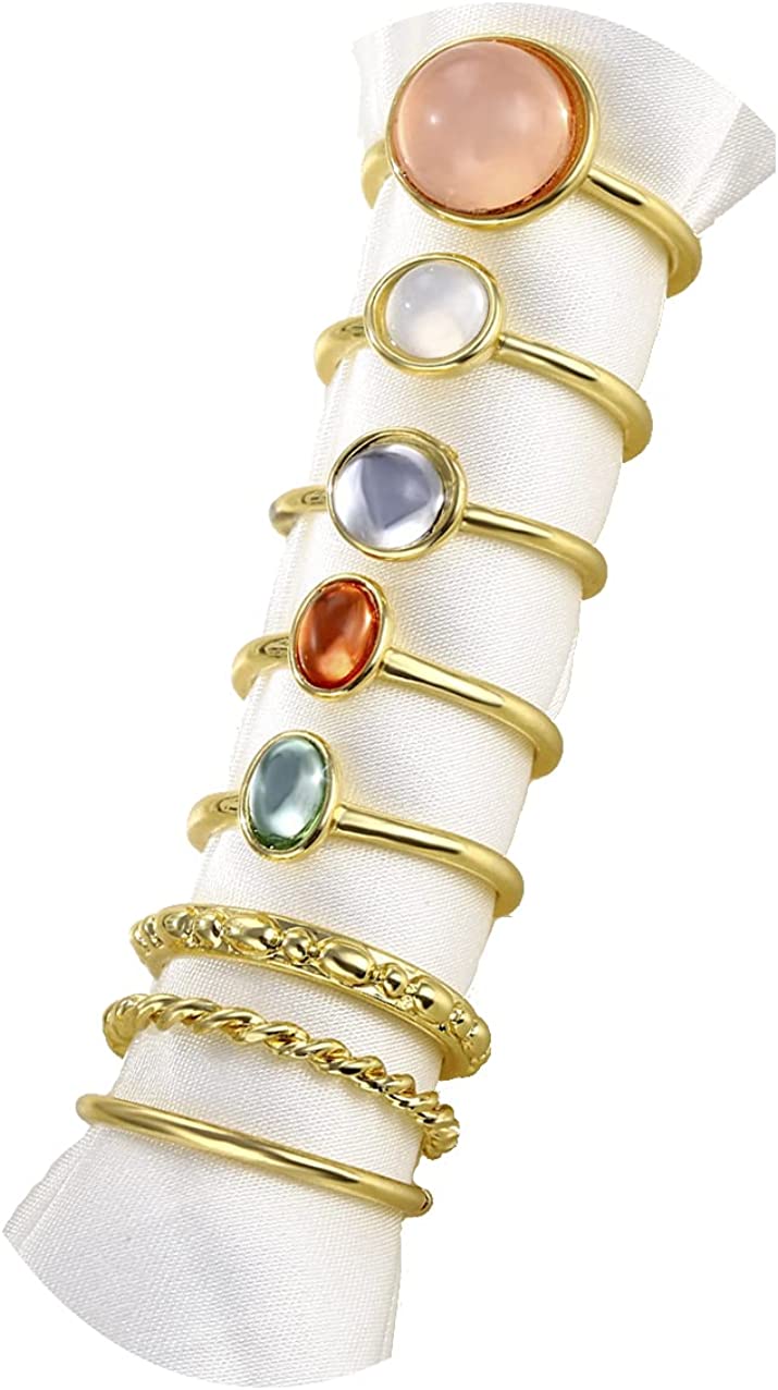 Boho Retro Stackable Rings Sets for Teens Girls Women,Peak Sea Wave Compass Turquoise Rhinestone Knuckle Joint Finger Kunckle Nail Ring Sets
