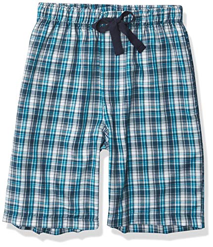 Men's Plaid Poly Rayon Drawstring Sleep Lounge Short