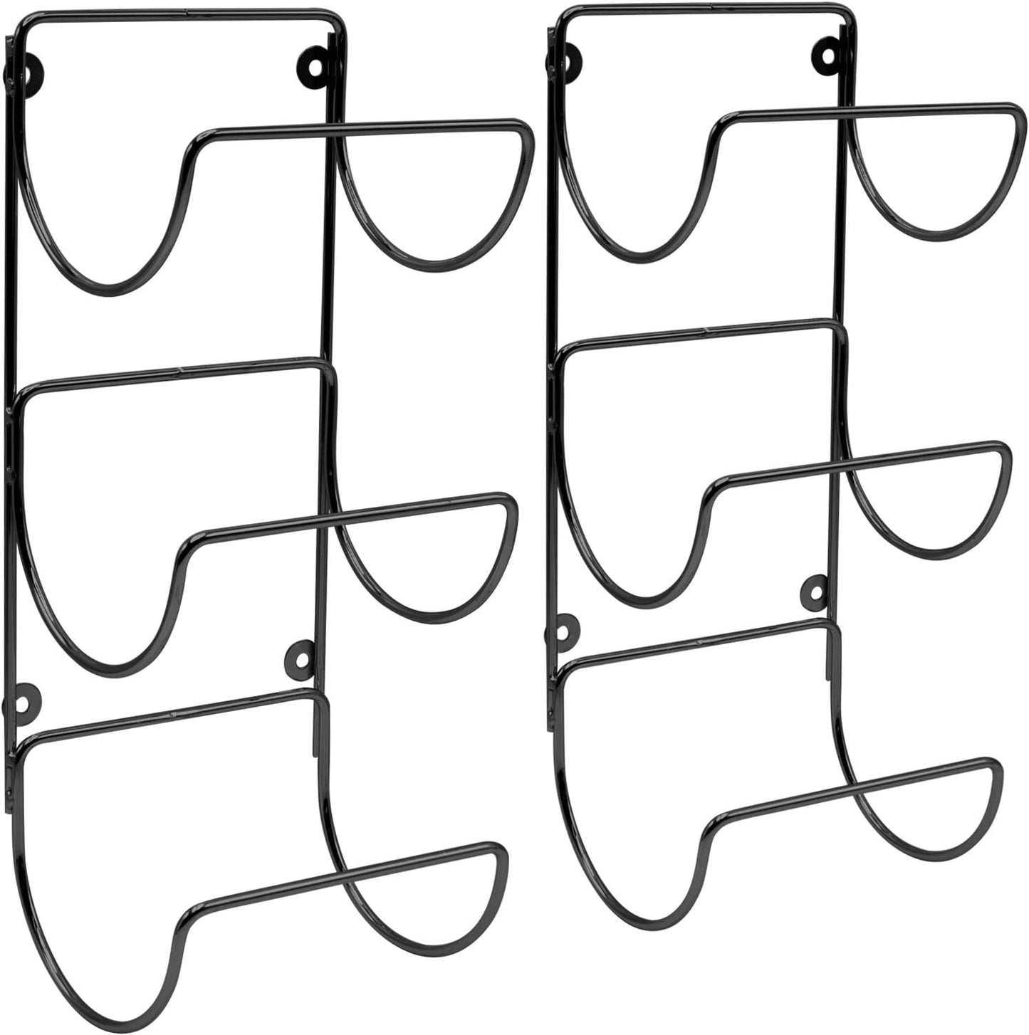 Sorbus Towel Rack Holder Set - Wall Mounted Storage Organizer for Towels, Washcloths, Hand Towels, Linens, Ideal for Bathroom, Spa, Salon, Modern Design, Set of 2 (Black)