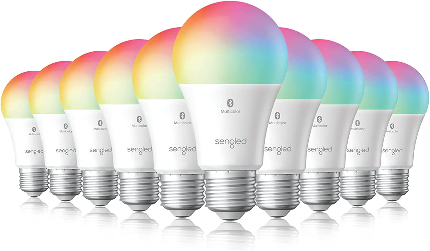 Sengled Smart Light Bulbs, Color Changing Alexa Light Bulb Bluetooth Mesh, Smart Bulbs That Work with Alexa Only, Dimmable LED Bulb A19 E26 Multicolor, High CRI, High Brightness, 8.7W 800LM, 1Pack