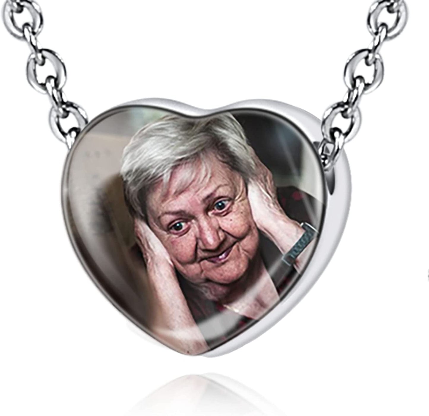 Personalized Custom Engraving Photo & Text Cremation Jewelry Urn Necklace for Ashes Keepsake Memorial Pendant