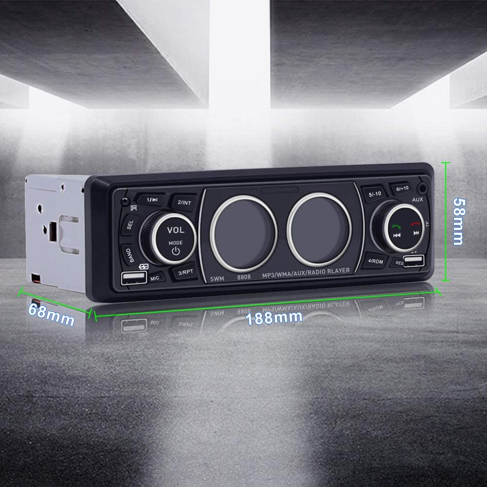Car Stereo with Bluetooth Single din in Dash car Stereo aduio stereos for car Support USB Port, SD Card AUX in with Remote Control