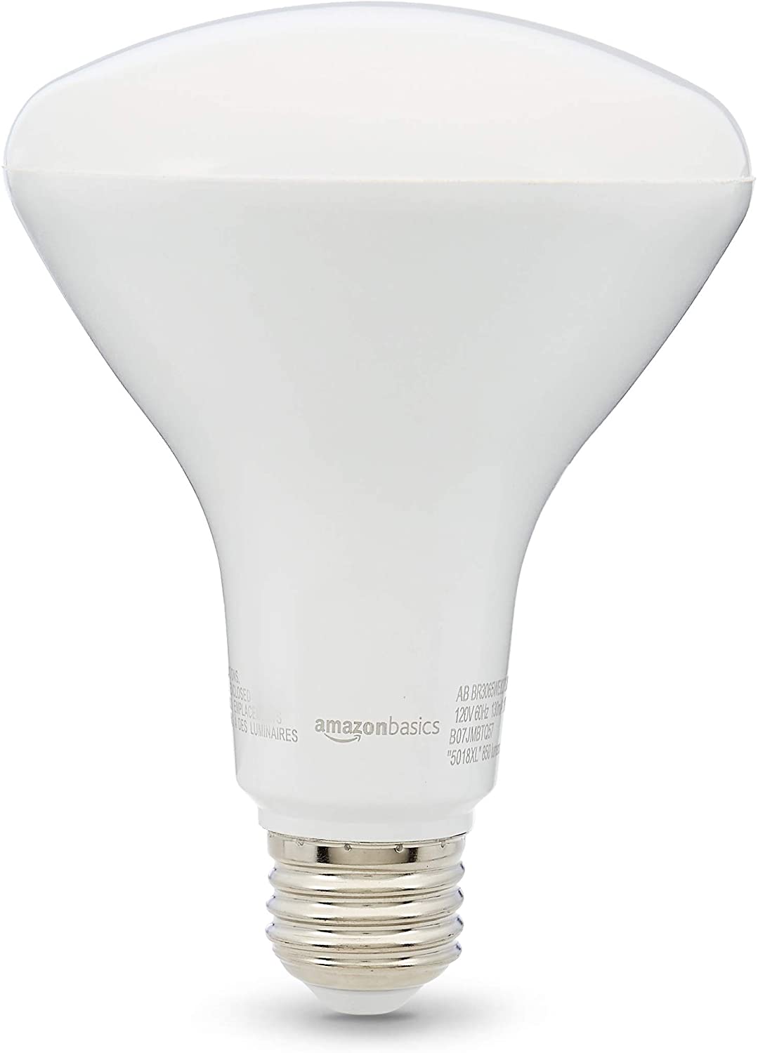 Basics 65W Equivalent, Soft White, Dimmable, 10,000 Hour Lifetime, BR30 LED Light Bulb | 6-Pack