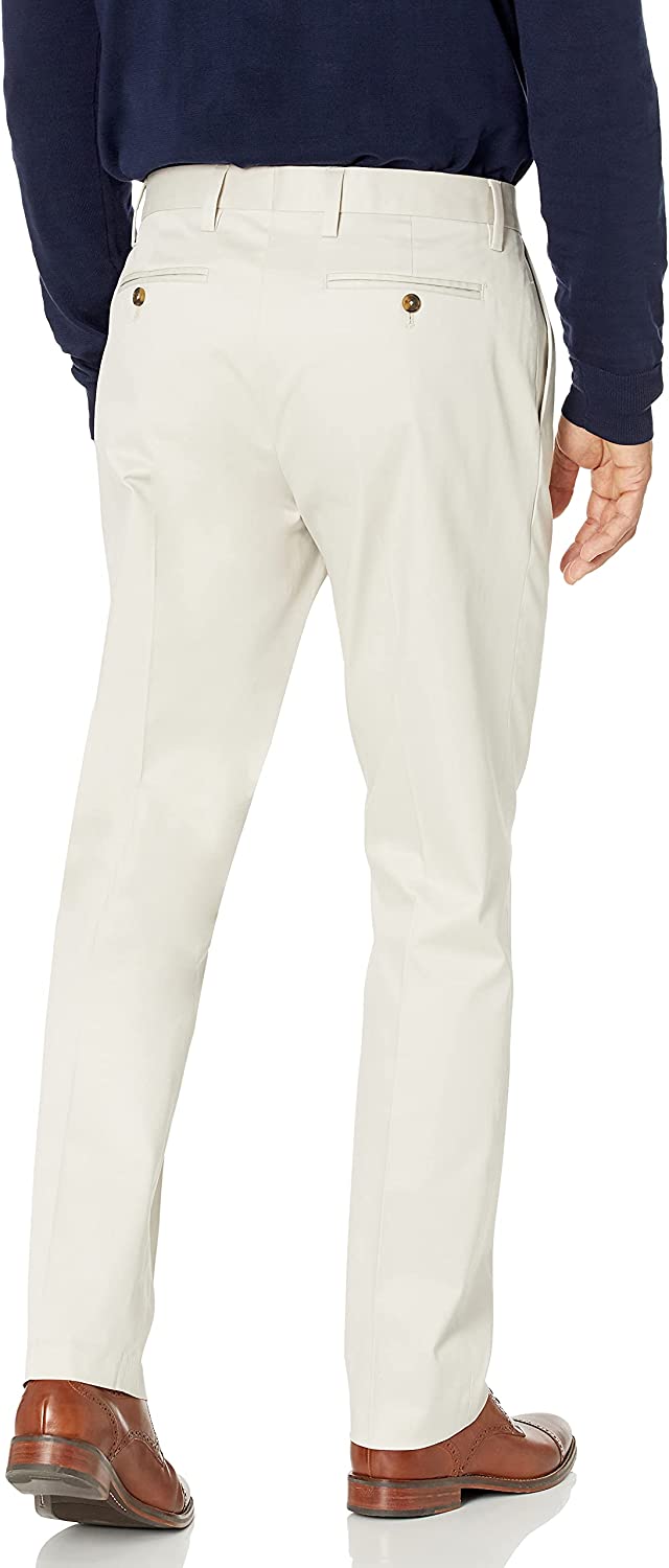 Down Men's Straight Fit Non-Iron Dress Chino Pant