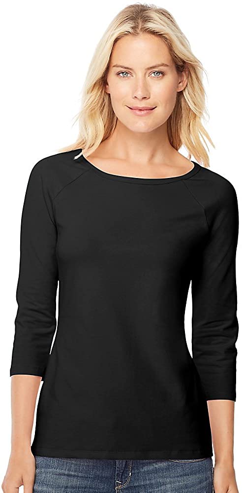 Women's Stretch Cotton Raglan Sleeve Tee