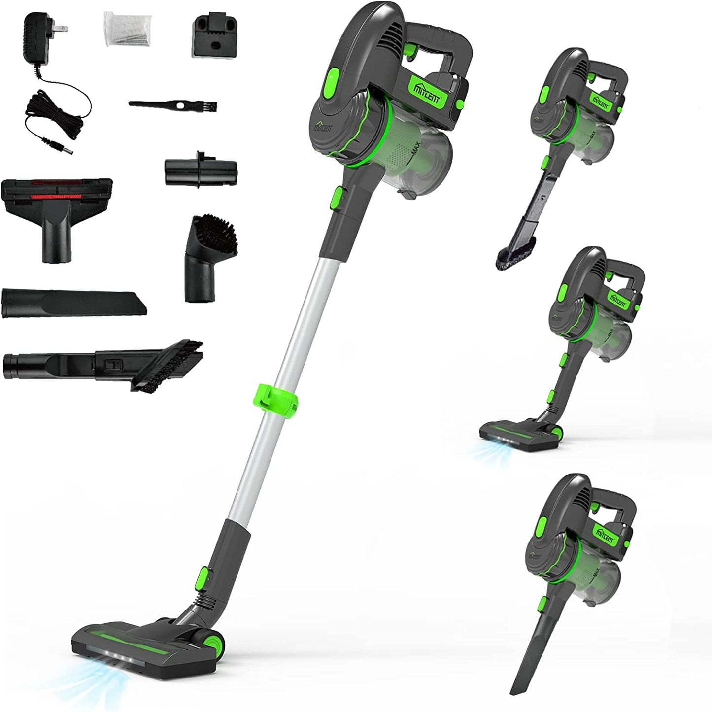 Cordless Stick Vacuum Cleaner - 23Kpa 160W High Efficiency Brushless Motor, Lightweight Vacuum Cleaner, MT2002A