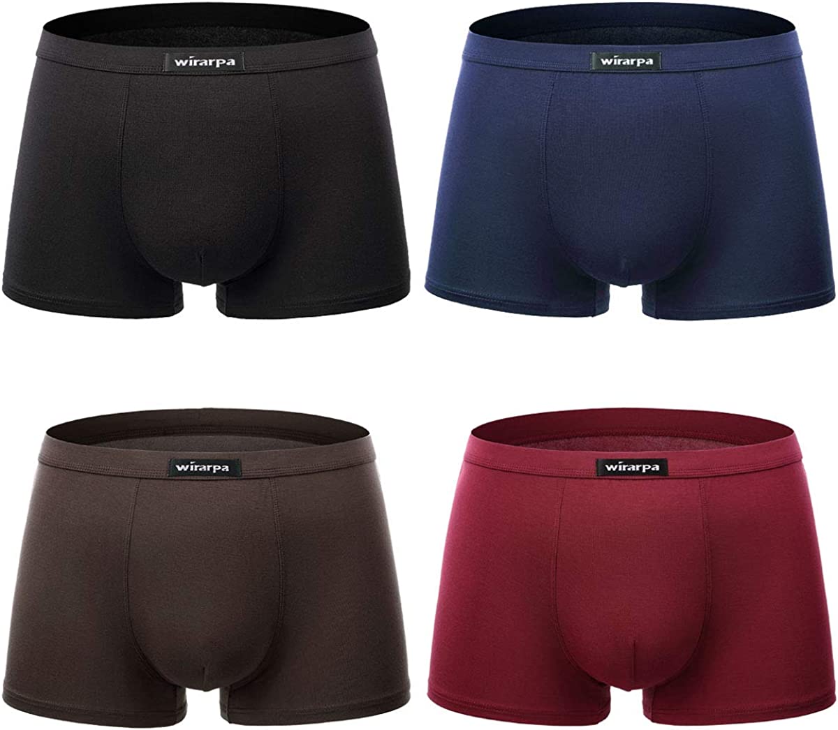 Men's Breathable Modal Microfiber Trunks Underwear Covered Band Multipack