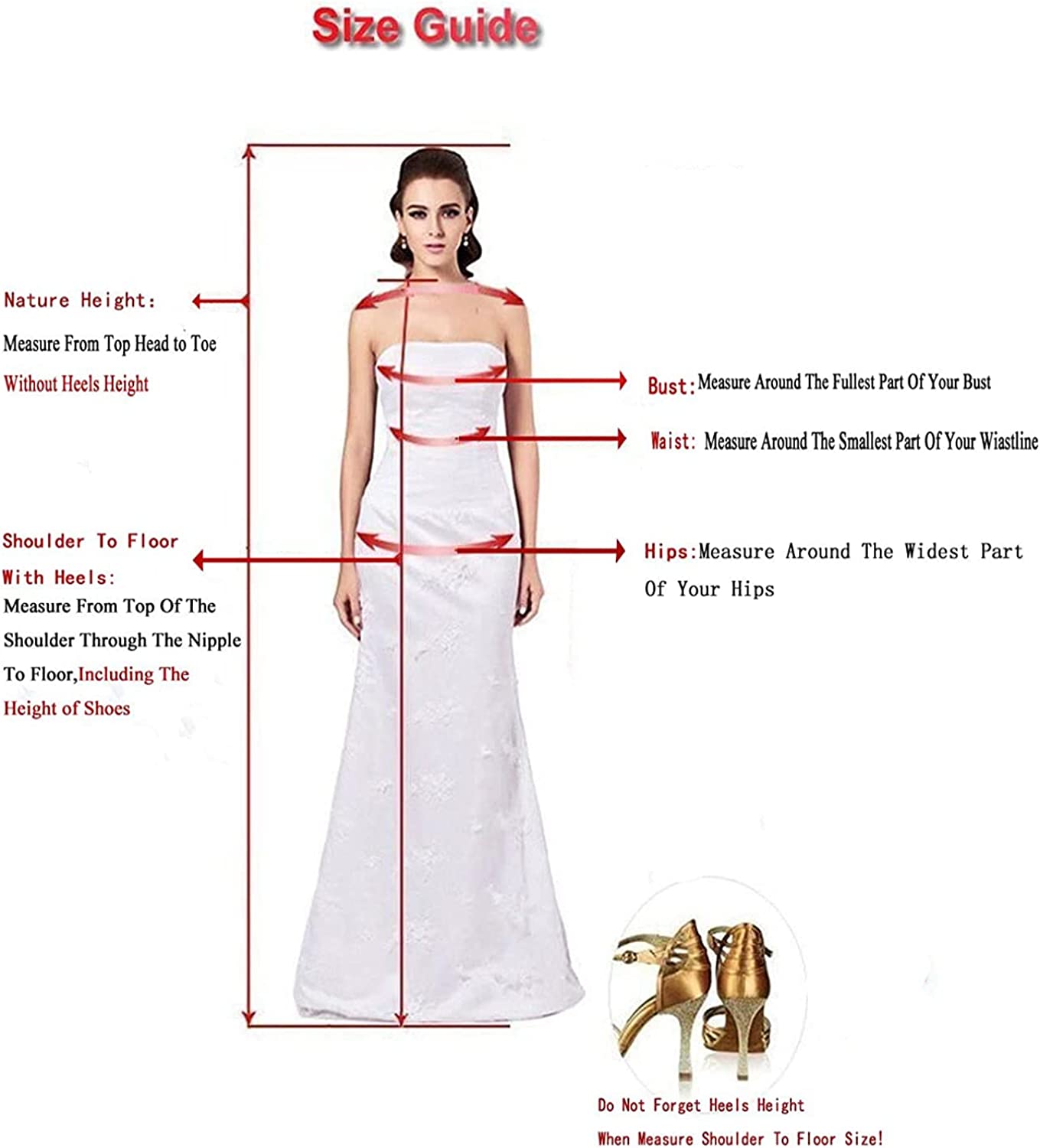 Women's Wedding Dress Lace Double V-Neck Sleeveless Evening Dress
