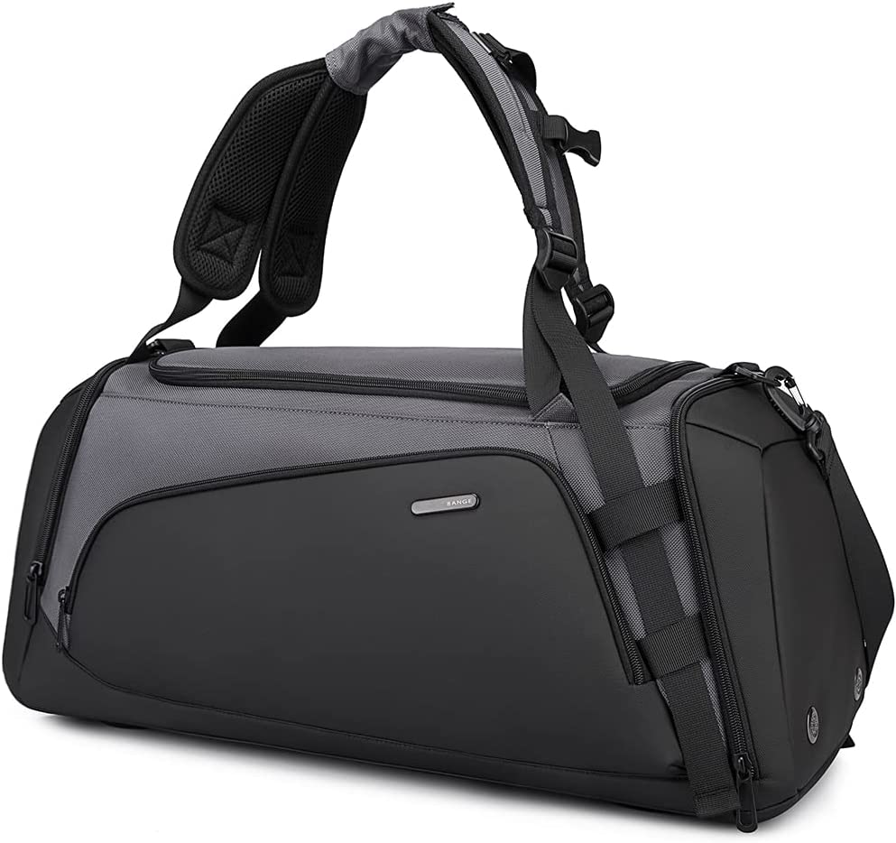 BANGE Gym Bag For Men,Dry And Wet Depart Pocket Sports Duffel Backpack With Shoes Compartment,Short-Distance Trip Duffel Gym Bag for Men Women