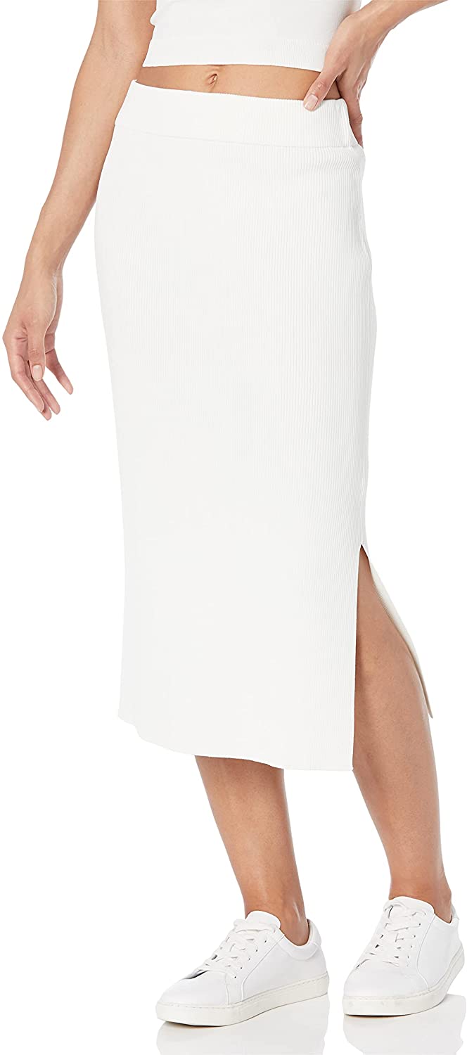 Women's Vera Slim Side Slit Midi Sweater Skirt