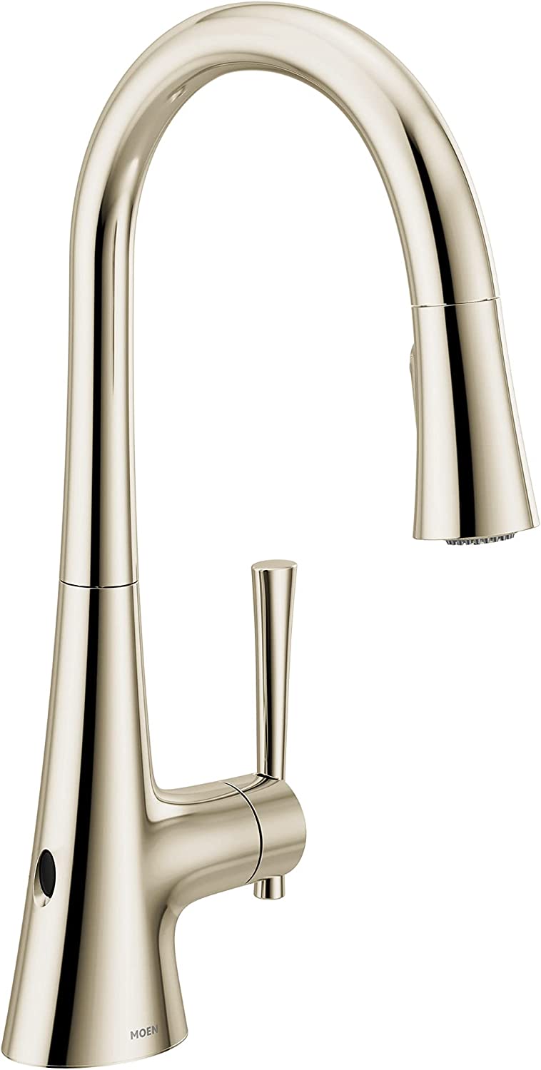 Moen 9126EVSRS Kurv Smart Touchless Pull Down Sprayer Kitchen Faucet with Voice Control and Power Boost, Spot Resist Stainless