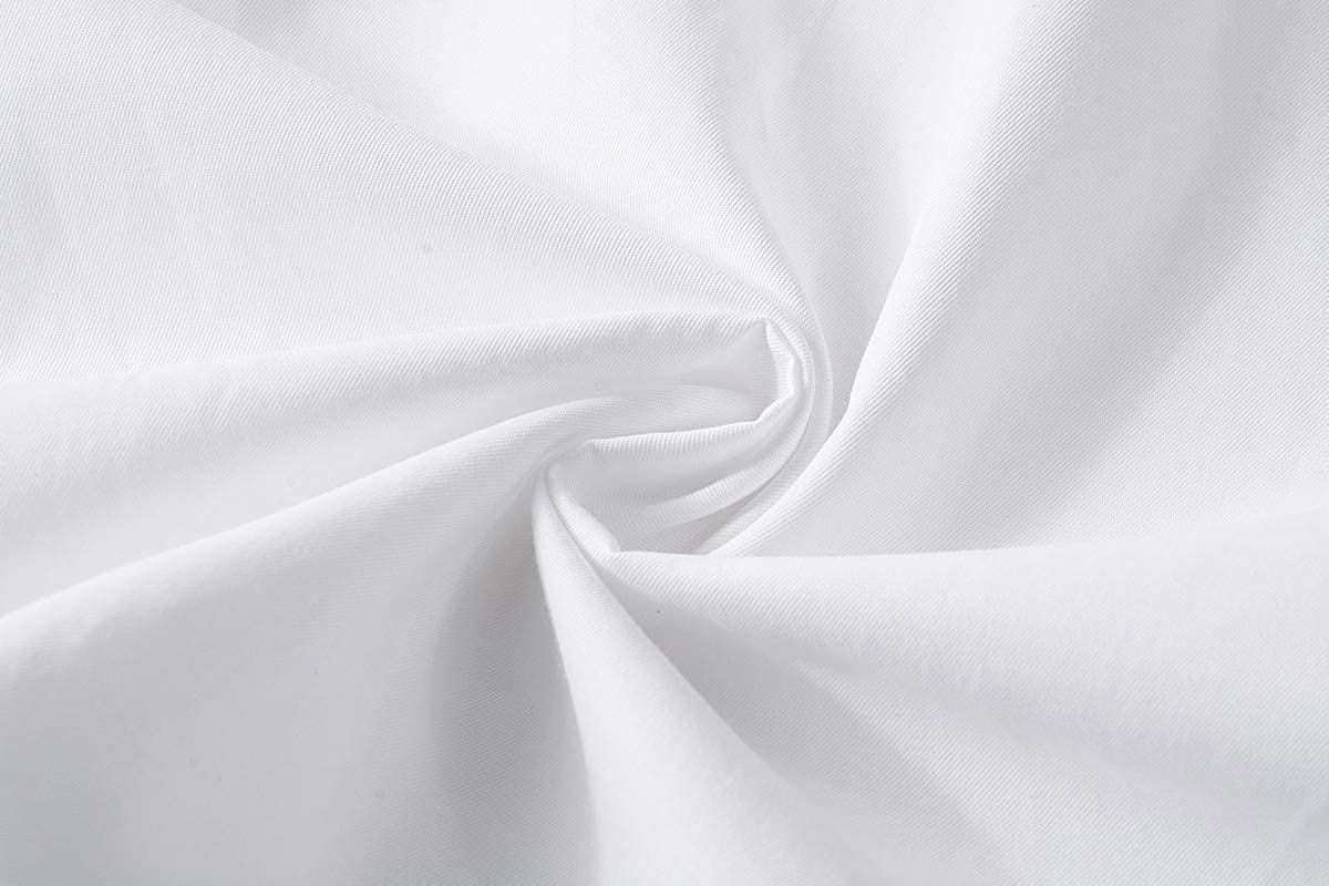 Slim Fit Solid Point Collar Button Down Dress Shirt