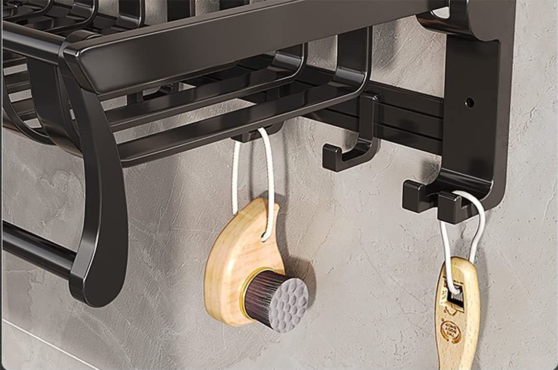 Hanrace 24Inch Towel Racks for Bathroom ,Bathroom Storage,No-Drill Towel Rack,Wall Mounted Bath Towel Holder