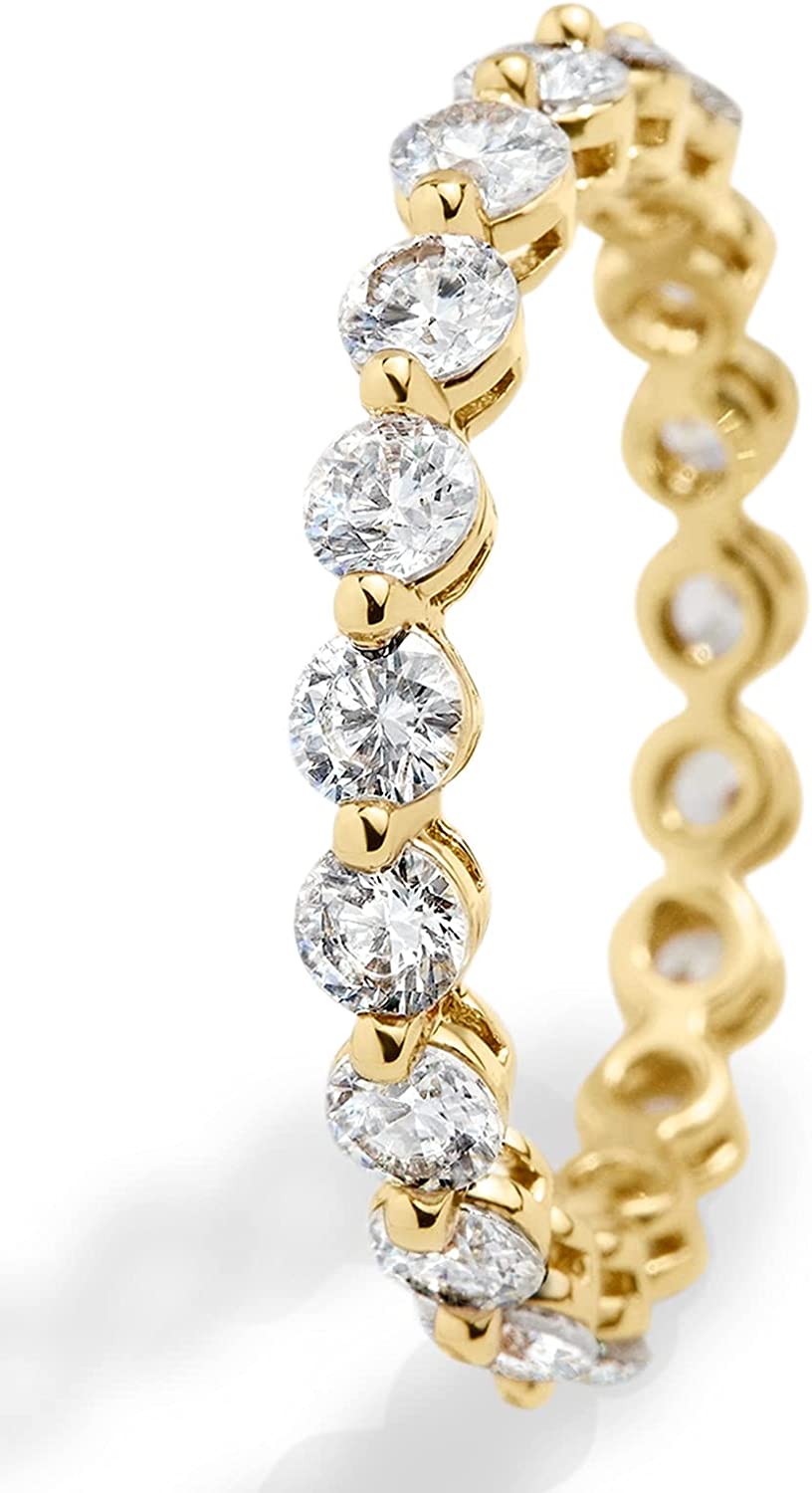 Fashion Classic 18K Gold Plated Titanium Steel Women Stacking Ring Best Gifts Couples Valentine's Day