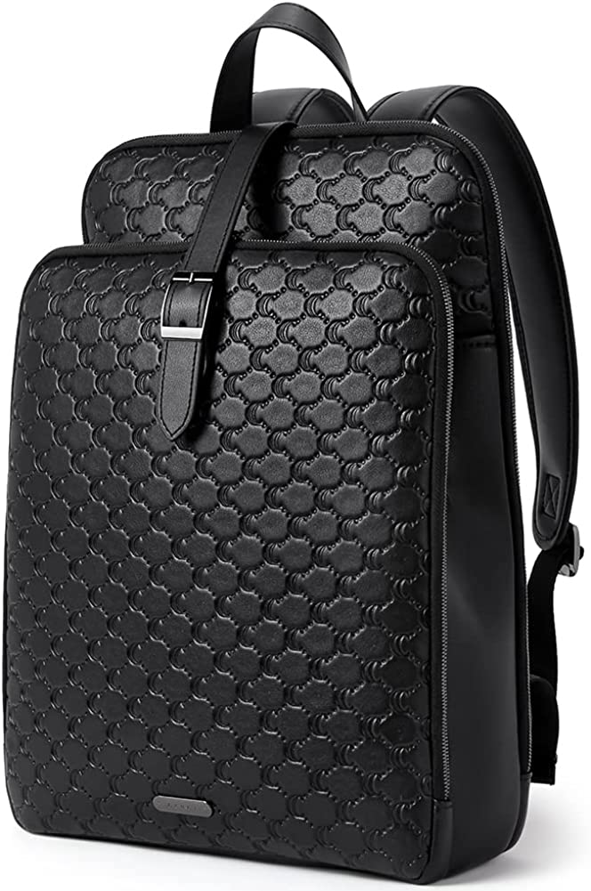 Womens Backpack Purse Leather 15.6 Inch Laptop Travel Business Vintage Large Shoulder Bags