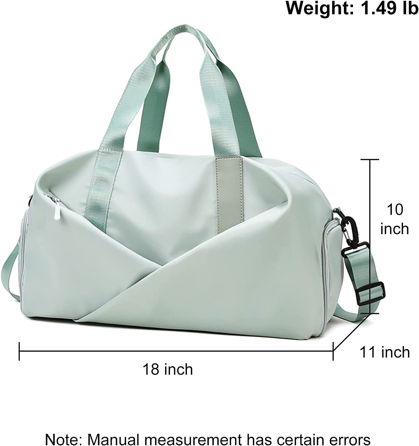 Gym Bag for Women Sports Bag Travel Bag Weekend Bag for Women Hospital Bag Waterproof Duffle Bag with Shoe and Wet Clothes Compartments, Wear-resistant Lightweight Multifunctional Bag Black