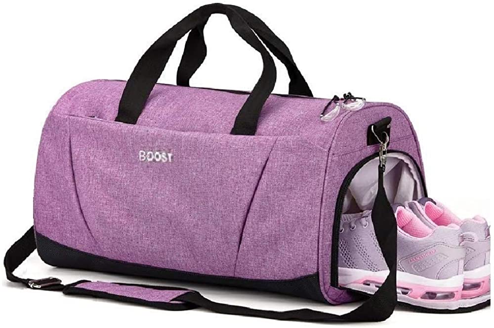 Sports Gym Bag with Wet Pocket & Shoes Compartment for Women & Men