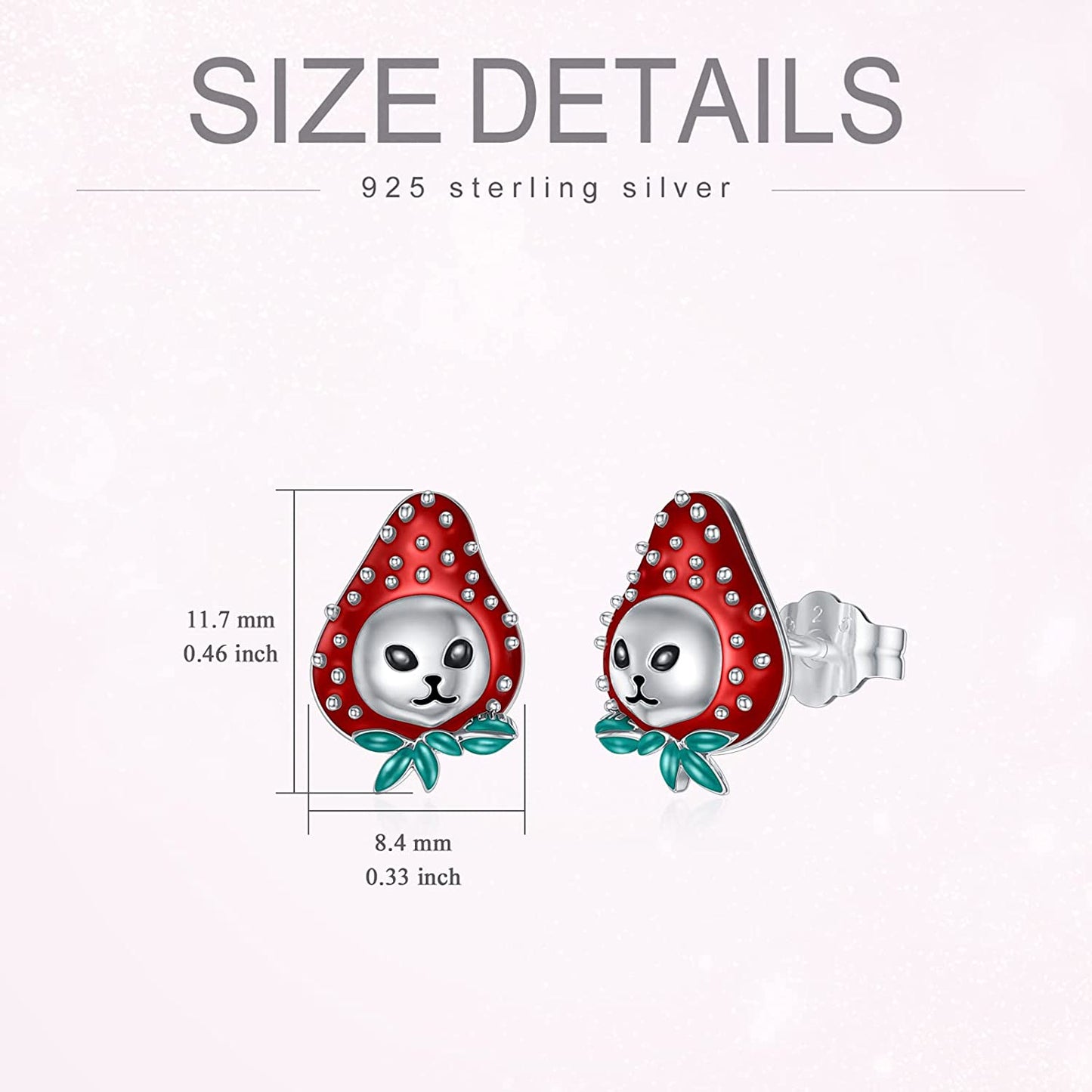 Cat/Ocean Studs Earrings S925 Sterling Silver Hypoallergenic Stud Earrings for Women Girlfriend Teens Lovers