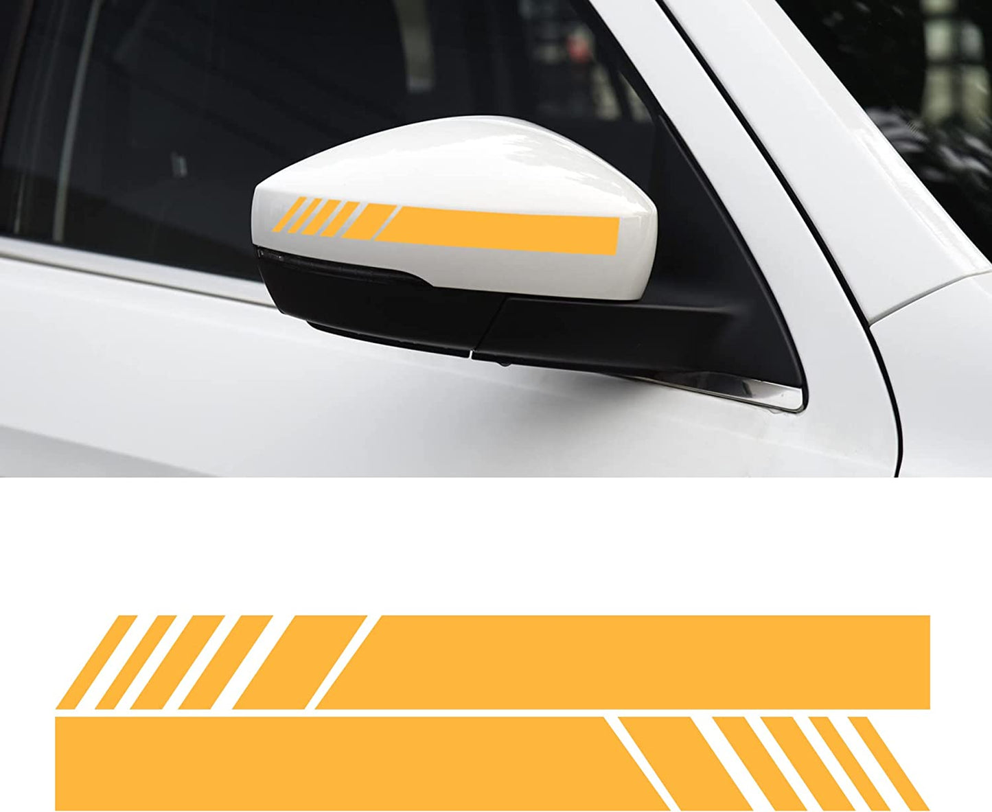 Car Exterior Accessories Rear View Mirror Stickers Decor Car Body Sticker Vinyl 4pcs (Black)