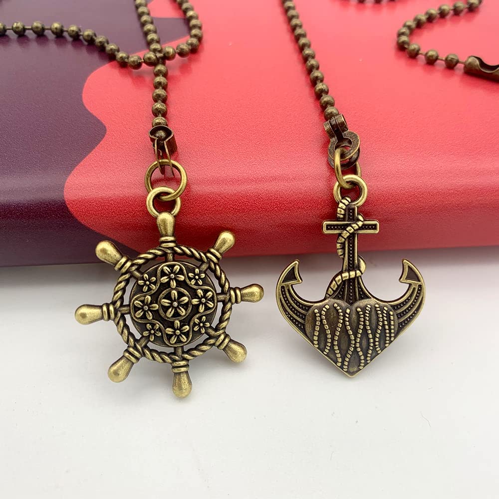 2 Pack Dotlite Nautical Ceiling Fan Pull Chain Accessories Decorative Fan String Pulls Pendant Extension 12 Inches Beaded Ball Fan Pull Chains Extender Ornament with Connector for Fan Lamp Bronze
