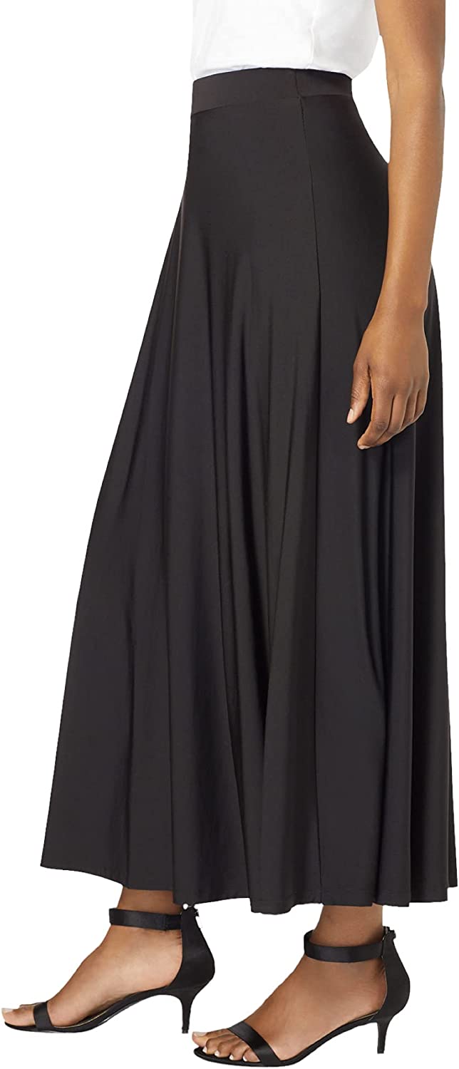 Women's Plus Size Ultrasmooth Fabric Maxi Skirt Stretch Jersey Long Length