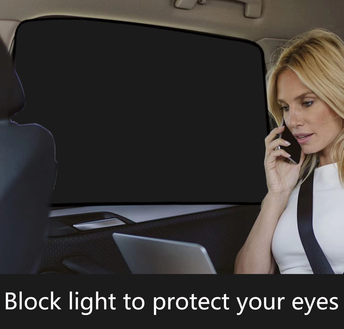 Car Side Window Sun Shades, Window Sunshades Privacy Curtains, 100% Block Light for Breastfeeding, Taking a nap, Changing Clothes, Camping (Front&Back 4pcs)