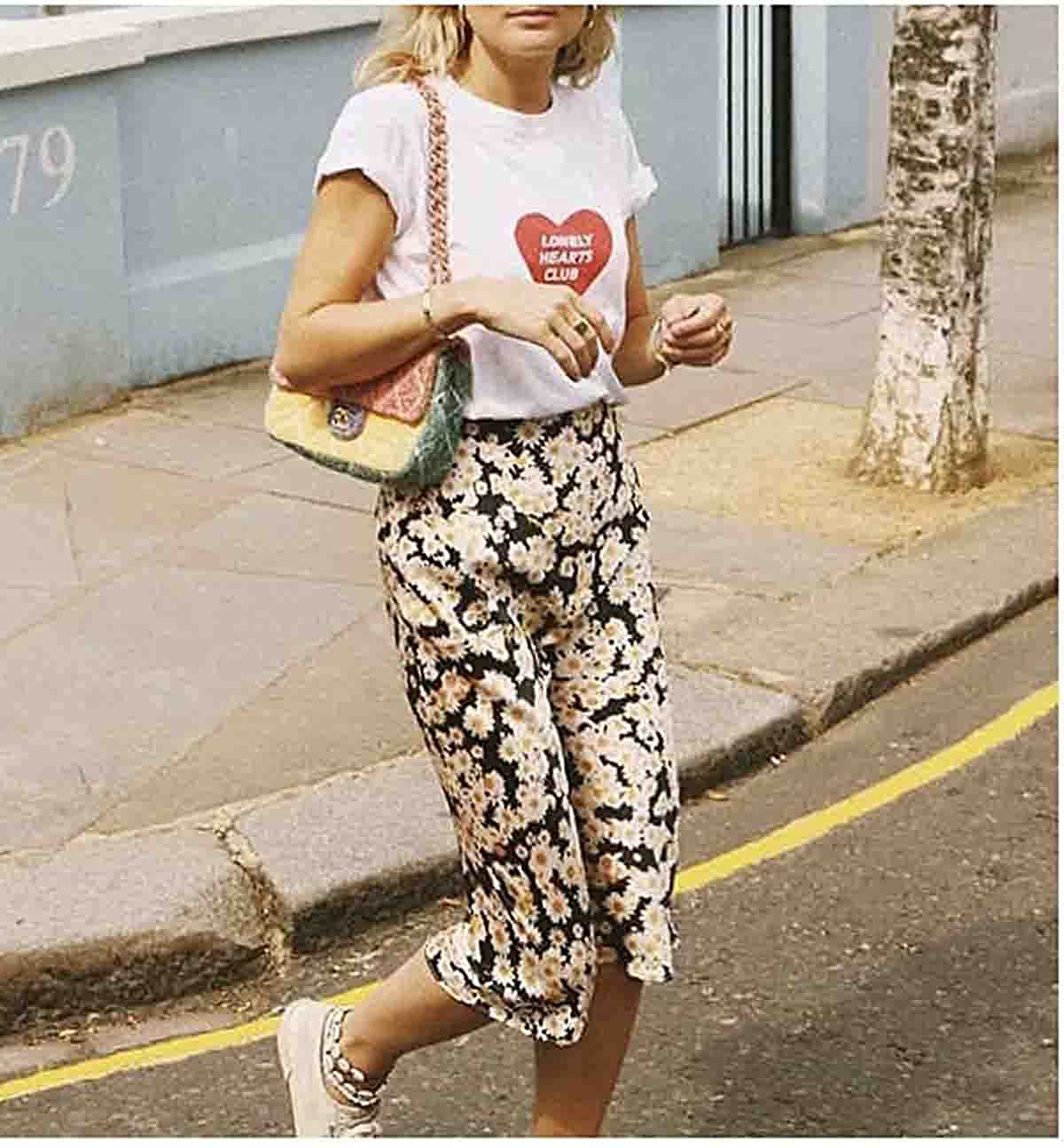 Print Skirt for Women Cheetah High Waist Silk Satin Elasticized Skirts