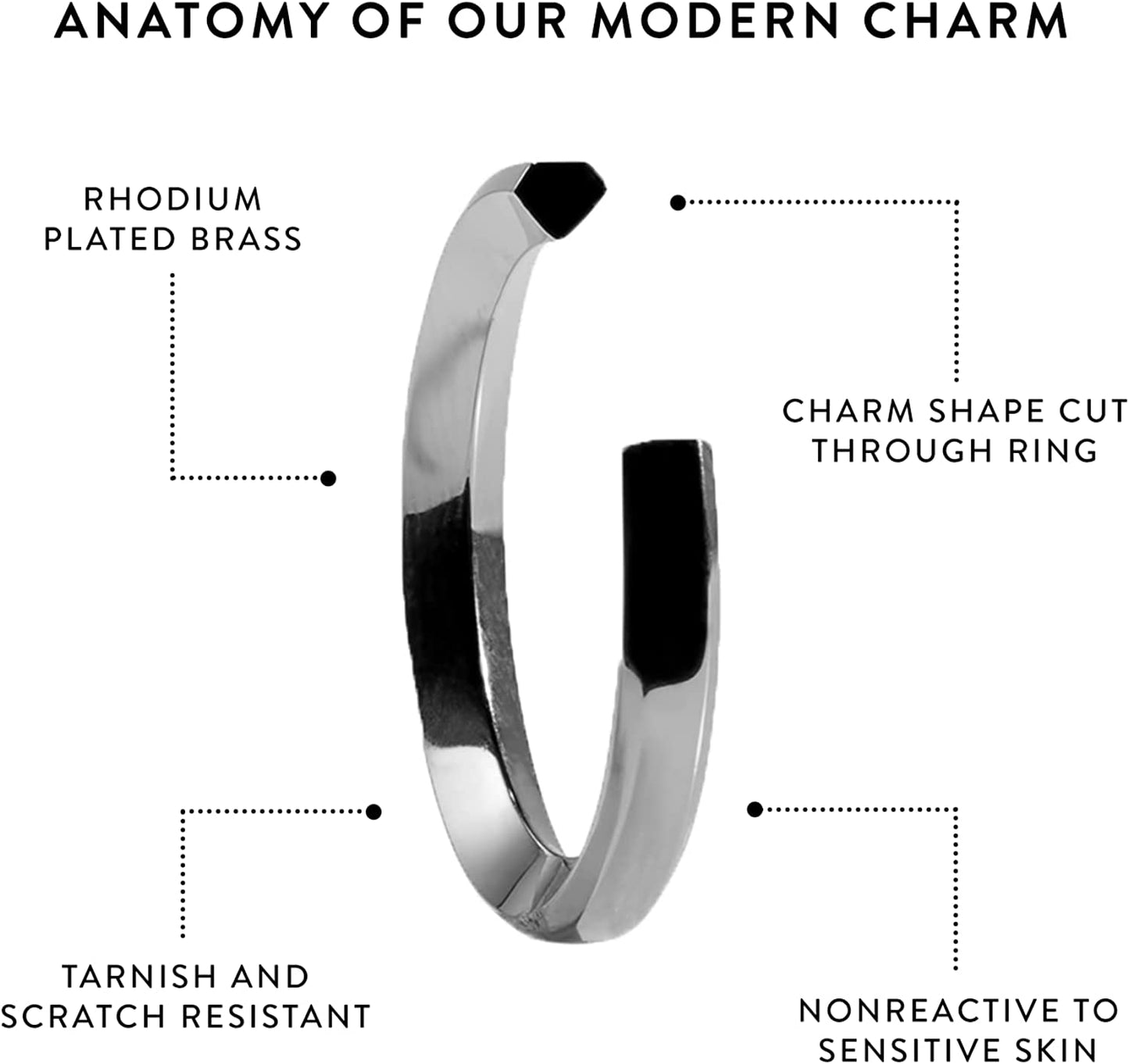 Stella Valle Diamond Shaped Ring - Rhodium Plated Ring in the Shape of Diamond - Represents Inner Strength