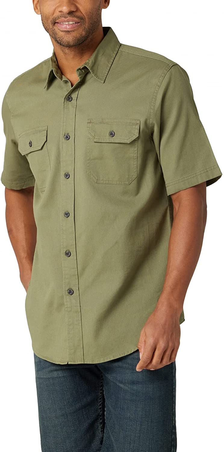 Wrangler Authentics Men's Short Sleeve Classic Woven Shirt