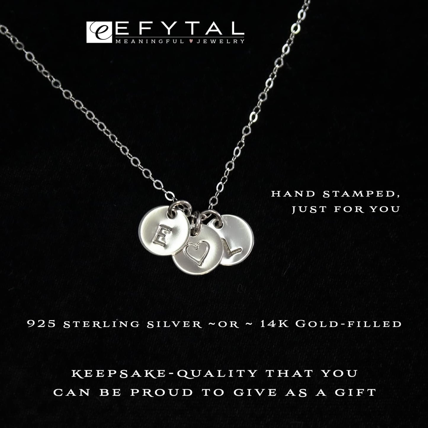 Initial Necklaces for Women, Dainty 14k Gold-Filled or Sterling Silver Three Initial Necklace, Personalized Necklaces for Women, Letter Necklace for Women, j k s Necklace for Teens-Girls